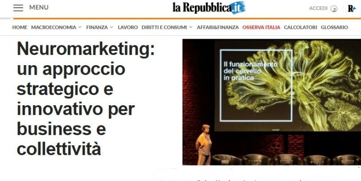 BrainSigns on &quot;La Repubblica&quot; - Neuromarketing: a strategic and innovative approach for companies