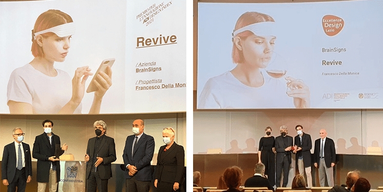 Doppio riconoscimento per l'Innovazione e come Eccellenza nel Lazio per l'headset Neuromarketing Revive